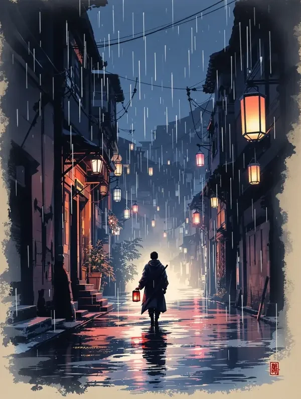 江湖夜雨十年灯